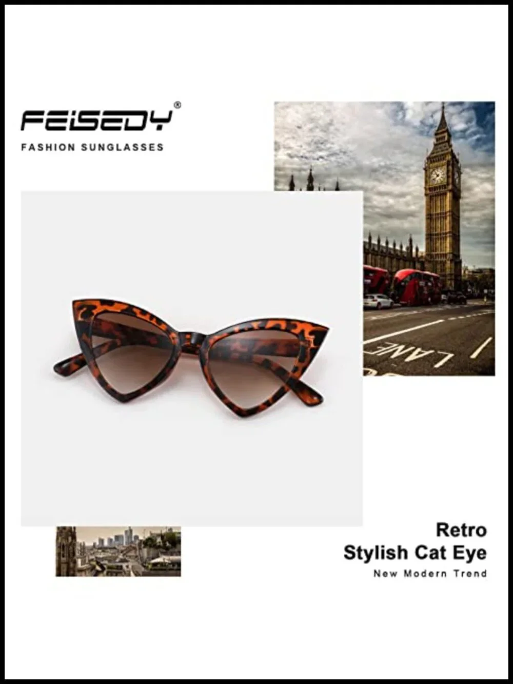 Retro Cat Eye Sunglasses for Women Fashion Vintage Cateye UV400 Protection